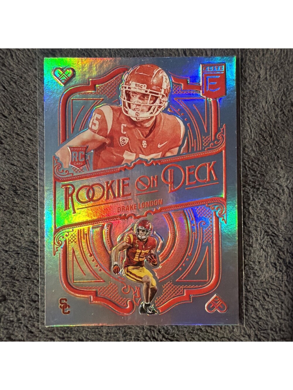 2022 Panini Donruss Elite Drake London Rookie On Deck RC Rookie
